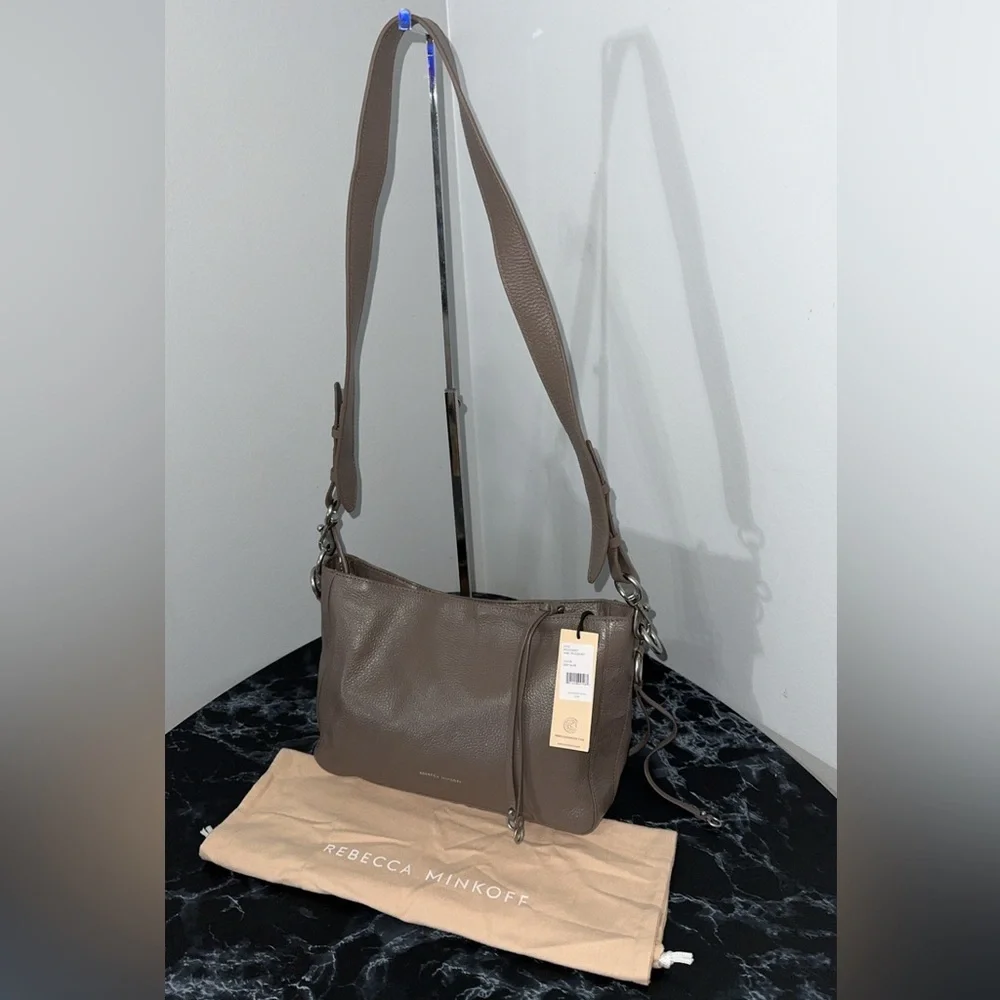 Rebecca Minkoff Handbag MAB Crossbody Leather Bag Deep Taupe AUTHENTIC NWT - Picture 5 of 9